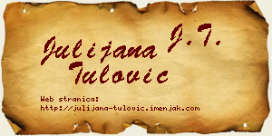 Julijana Tulović vizit kartica